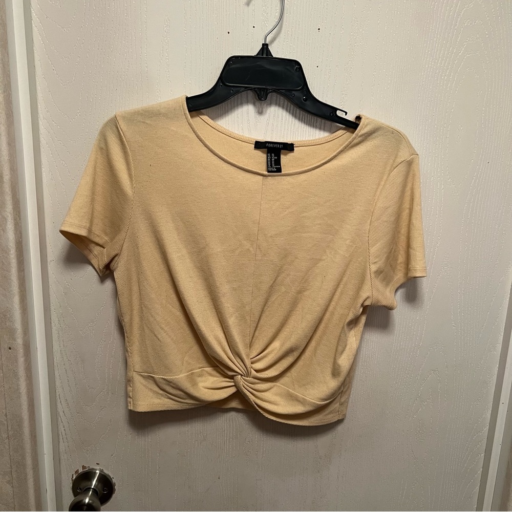 Cropped Faux Knot Top